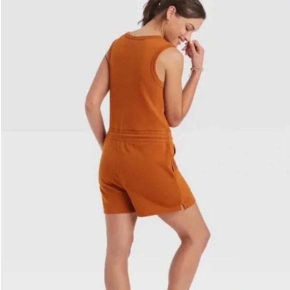 Universal Thread Rust/Bronze Sweater Romper, Drawstring Detail, Size Small•••NWT - Picture 3 of 16
